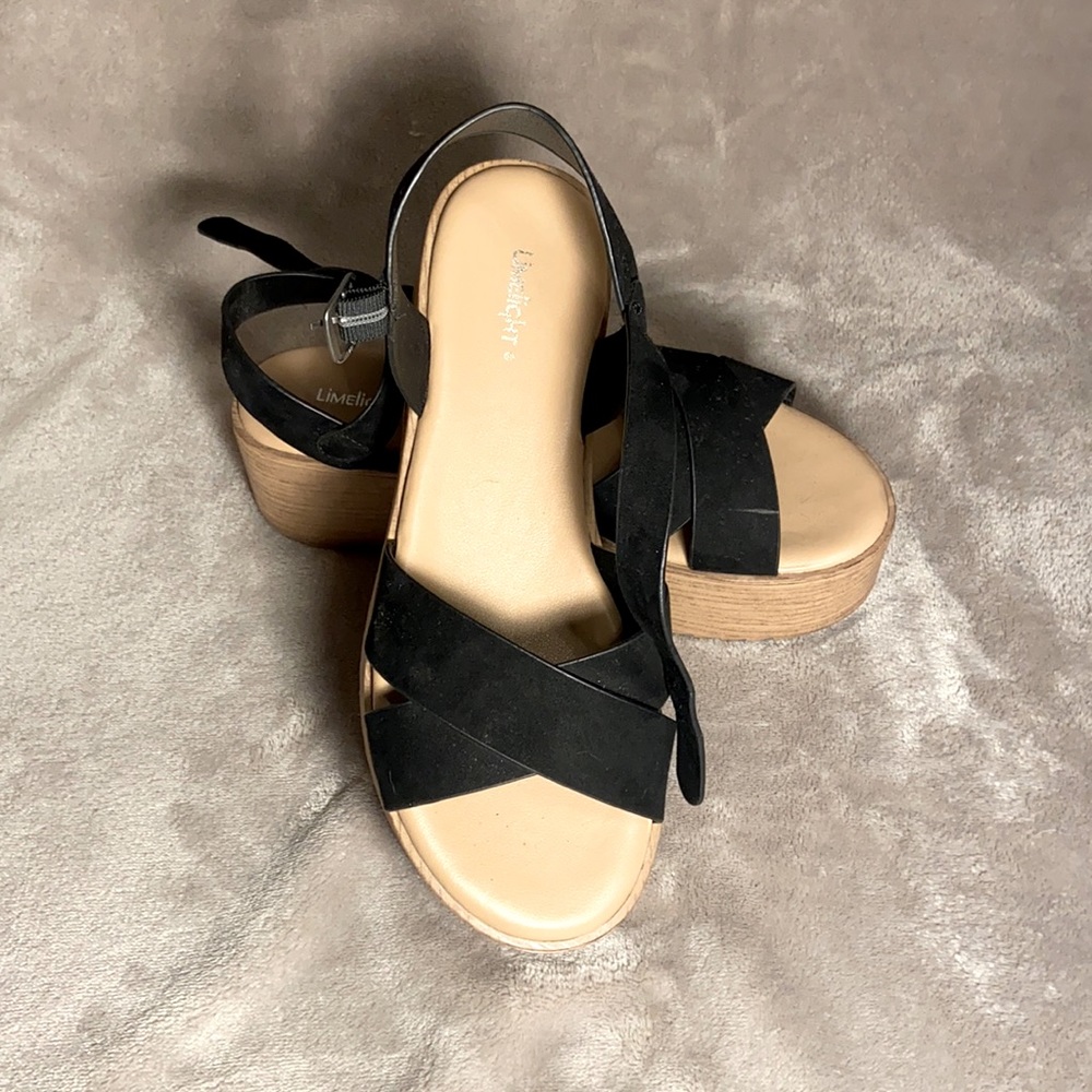 black sandals by limelight
